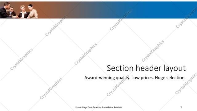 Section Header presentation slide layout