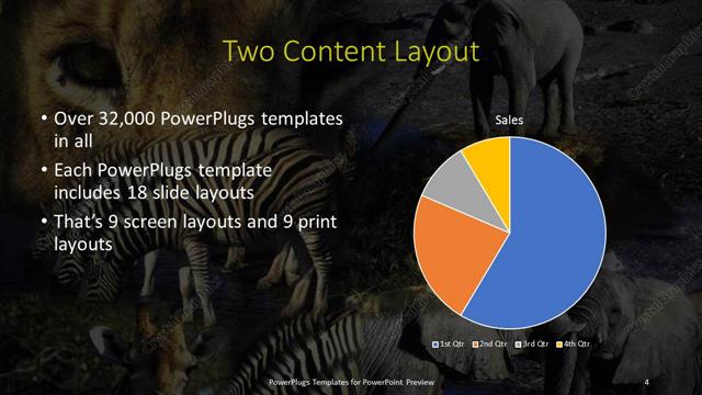 Two Content presentation slide layout