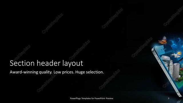 Section Header presentation slide layout