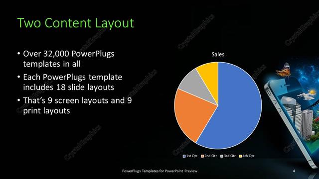 Two Content presentation slide layout
