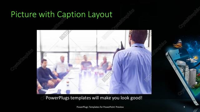 Picture with Caption presentation slide layout