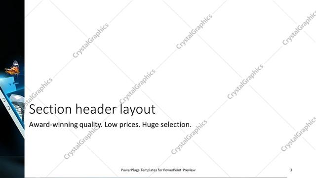 Section Header presentation slide layout