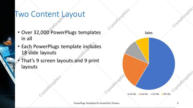 Two Content presentation slide layout