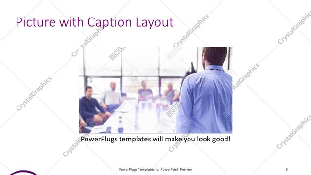 Picture with Caption presentation slide layout