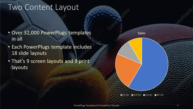Two Content presentation slide layout