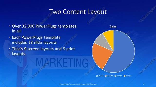 Two Content presentation slide layout