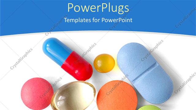 Presentation with capsules - Various capsules and pills with white background