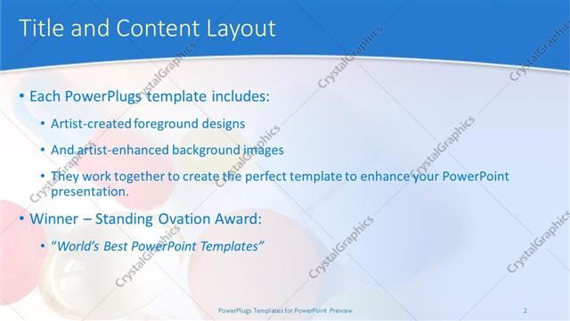 Title and Content presentation slide layout