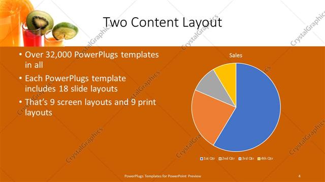Two Content presentation slide layout