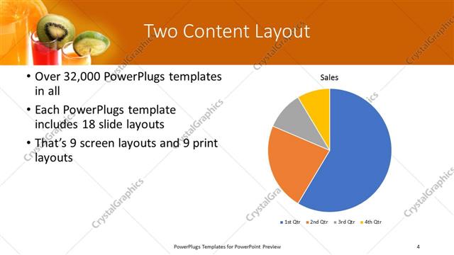Two Content presentation slide layout