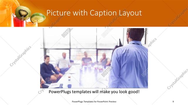 Picture with Caption presentation slide layout