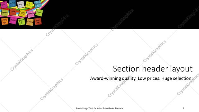 Section Header presentation slide layout