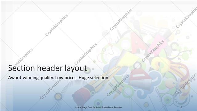 Section Header presentation slide layout