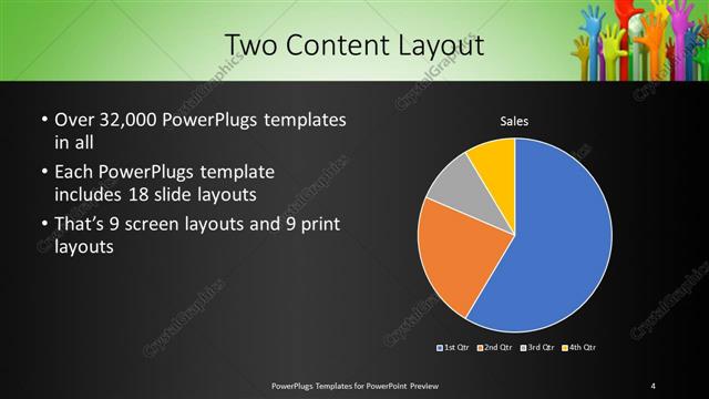Two Content presentation slide layout