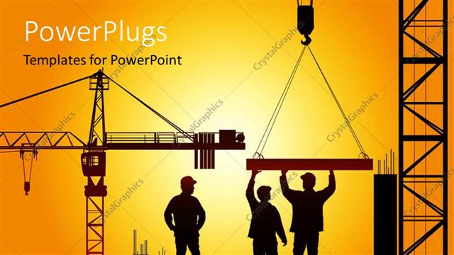  Presentation with time - Various construction worker during work time