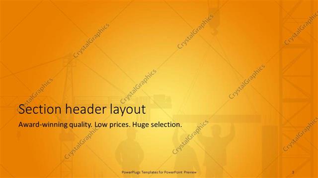 Section Header presentation slide layout