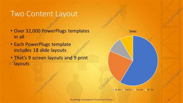 Two Content presentation slide layout