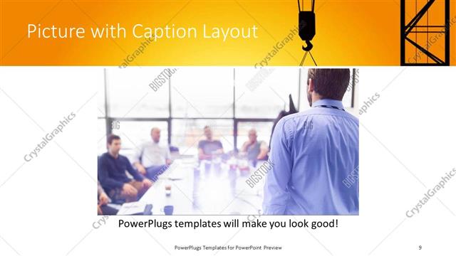 Picture with Caption presentation slide layout