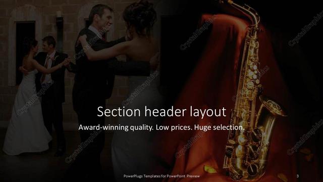 Section Header presentation slide layout