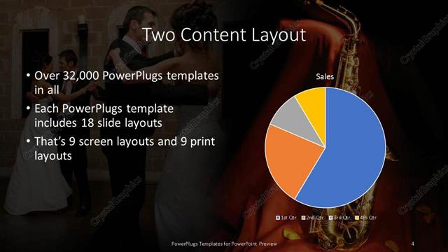Two Content presentation slide layout