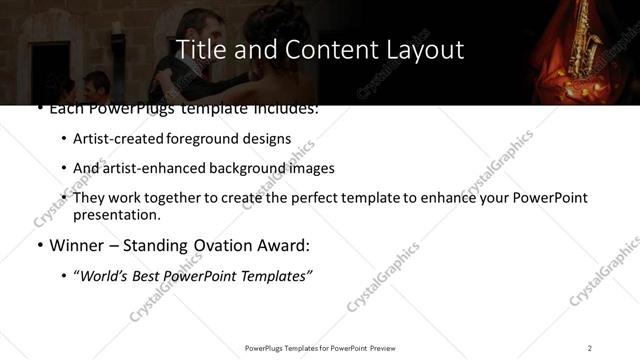 Title and Content presentation slide layout