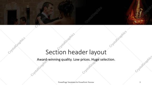 Section Header presentation slide layout