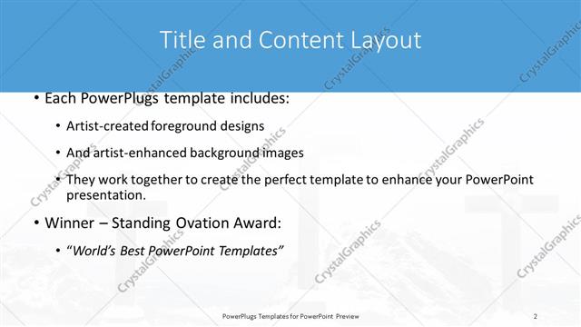 Title and Content presentation slide layout