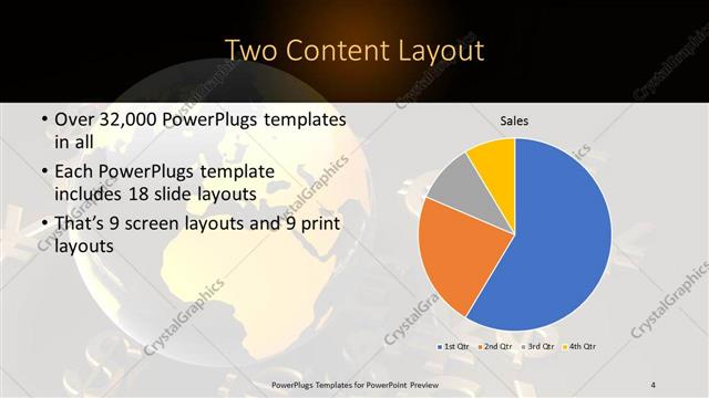 Two Content presentation slide layout