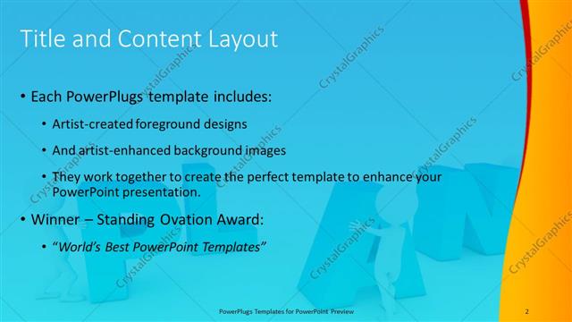 Title and Content presentation slide layout