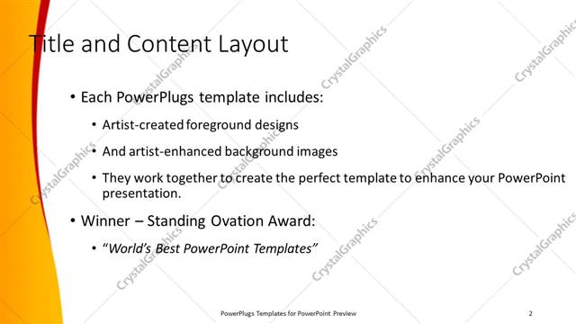 Title and Content presentation slide layout