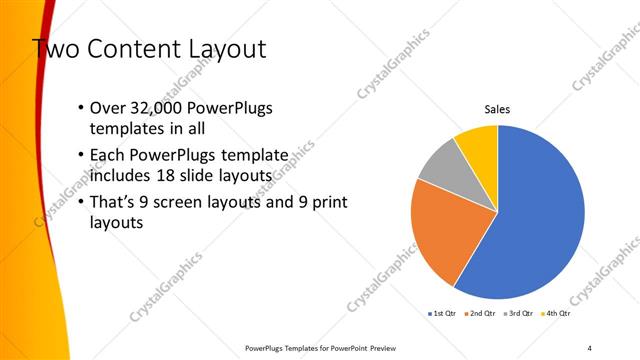 Two Content presentation slide layout