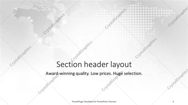 Section Header presentation slide layout