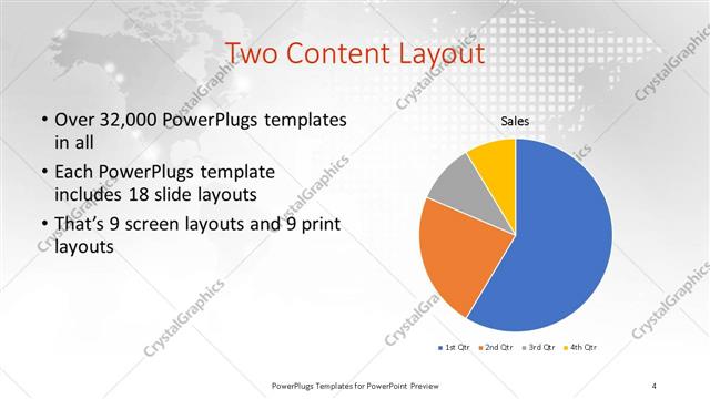 Two Content presentation slide layout