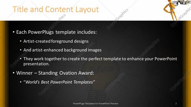 Title and Content presentation slide layout