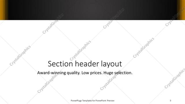 Section Header presentation slide layout