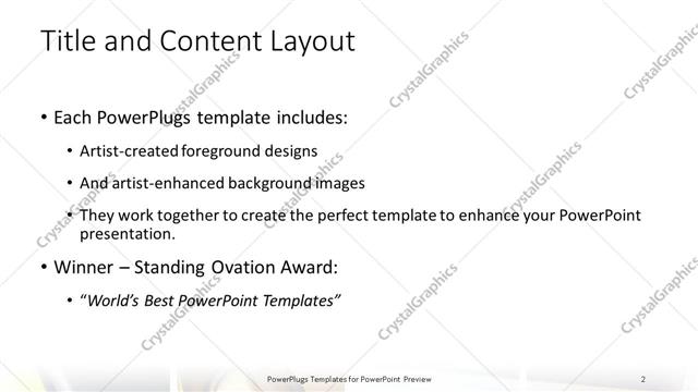 Title and Content presentation slide layout