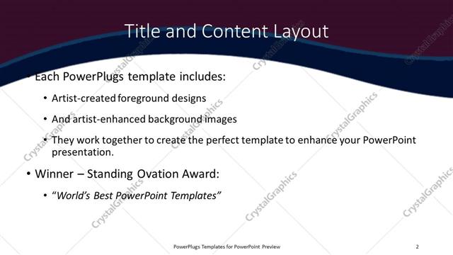 Title and Content presentation slide layout