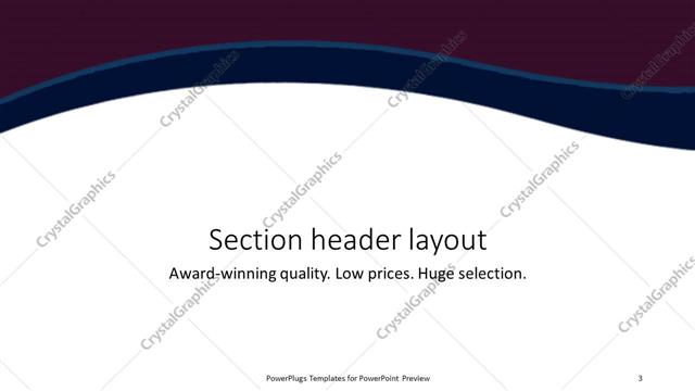 Section Header presentation slide layout