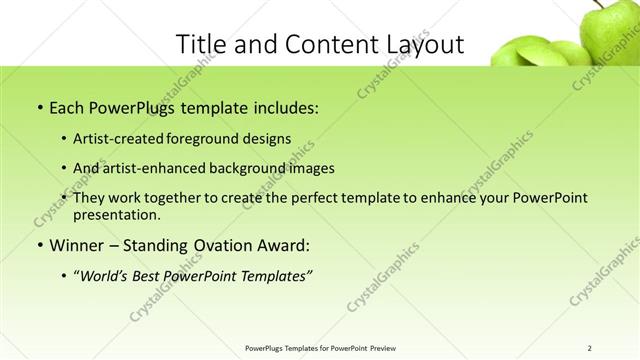 Title and Content presentation slide layout
