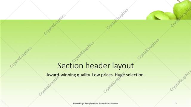 Section Header presentation slide layout