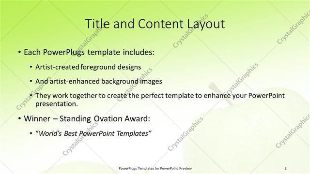 Title and Content presentation slide layout