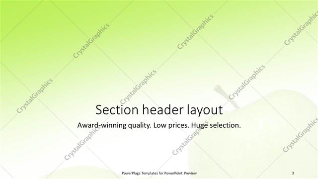 Section Header presentation slide layout