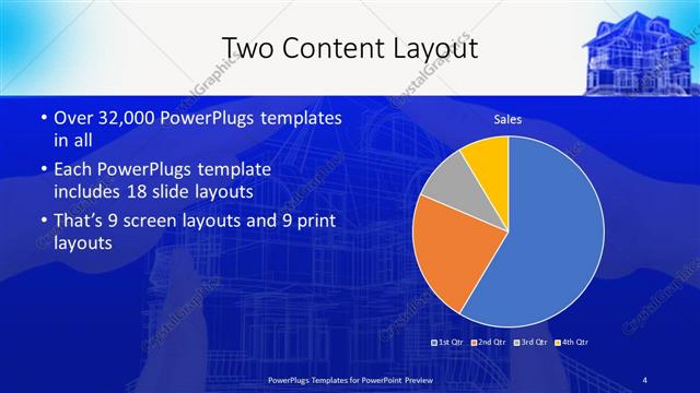 Two Content presentation slide layout