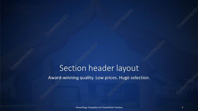 Section Header presentation slide layout