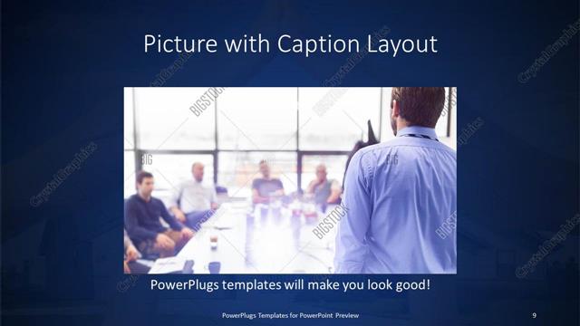 Picture with Caption presentation slide layout