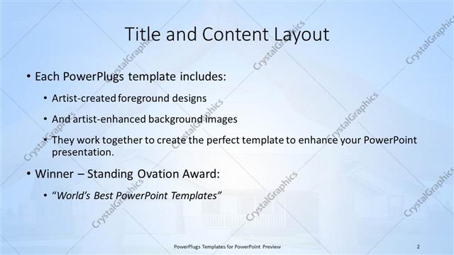 Title and Content presentation slide layout