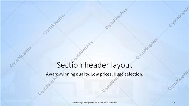 Section Header presentation slide layout
