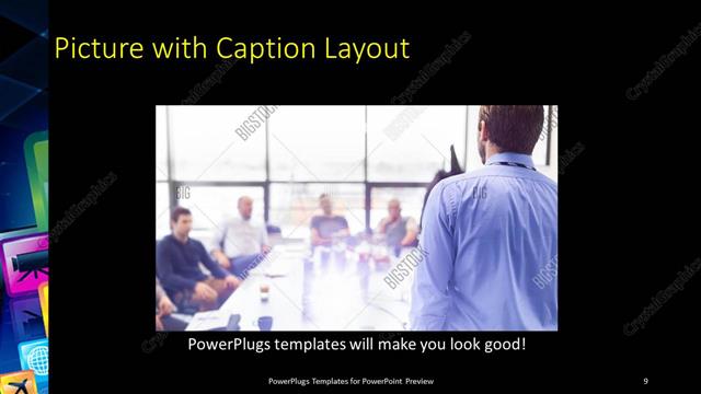 Picture with Caption presentation slide layout