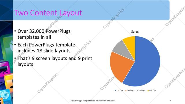 Two Content presentation slide layout