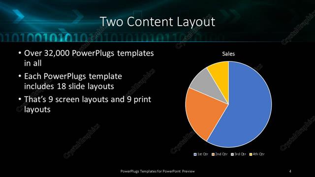 Two Content presentation slide layout